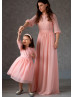 Chiffon Tea Length Formal Simple Flower Girl Dress